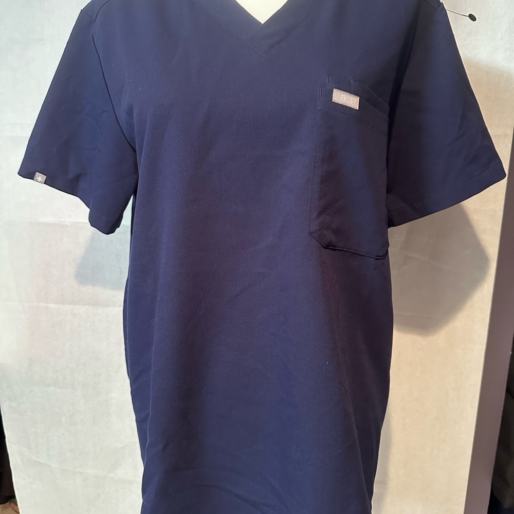 Figs Blue Short Sleeve Tee